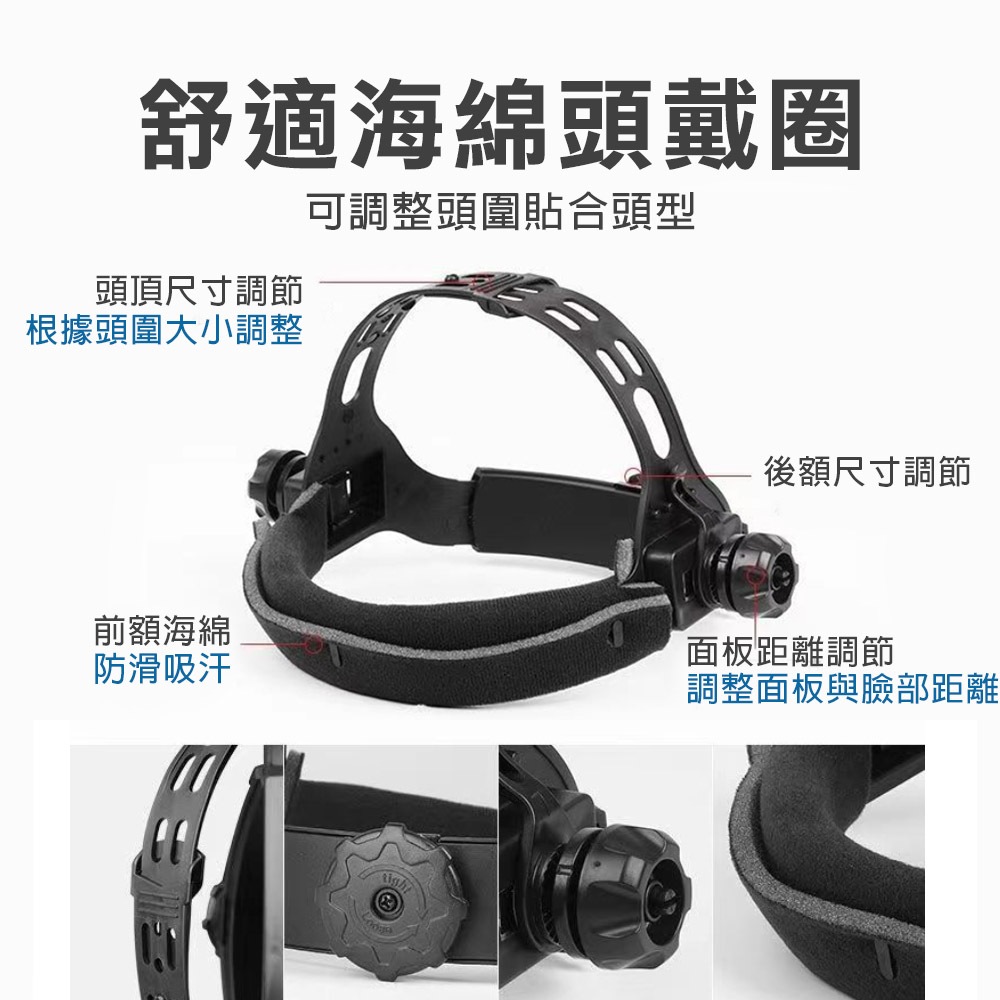 台灣現貨！專業型 自動變光電焊面罩 大視窗 研磨 遮光度5-13 太陽能 氬弧焊燒焊面具 全自動銲工防護焊帽, , large