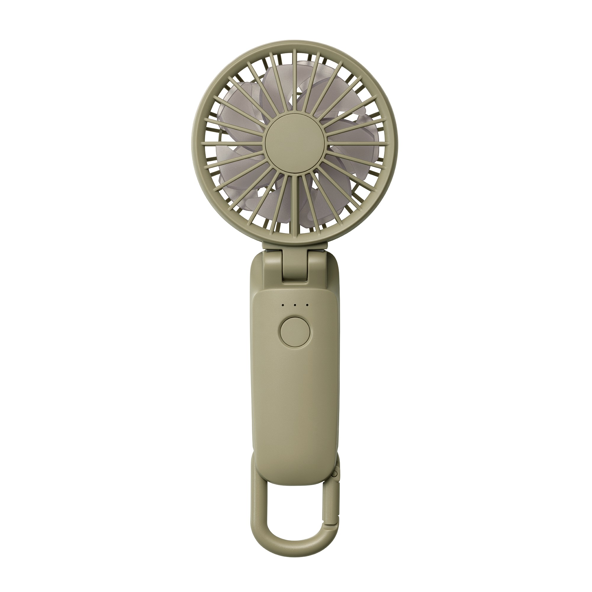 【Rhythm】日本勾掛式雙扇葉摺疊手提風扇3.2 - 橄欖綠, , large
