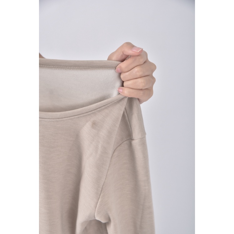 (S) uniqlo質感棕色長袖上衣二手衣, , large