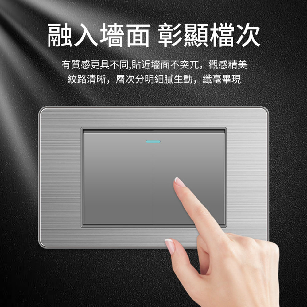 American-style panel with 3 flat-hole USB + Type-C ports, , large