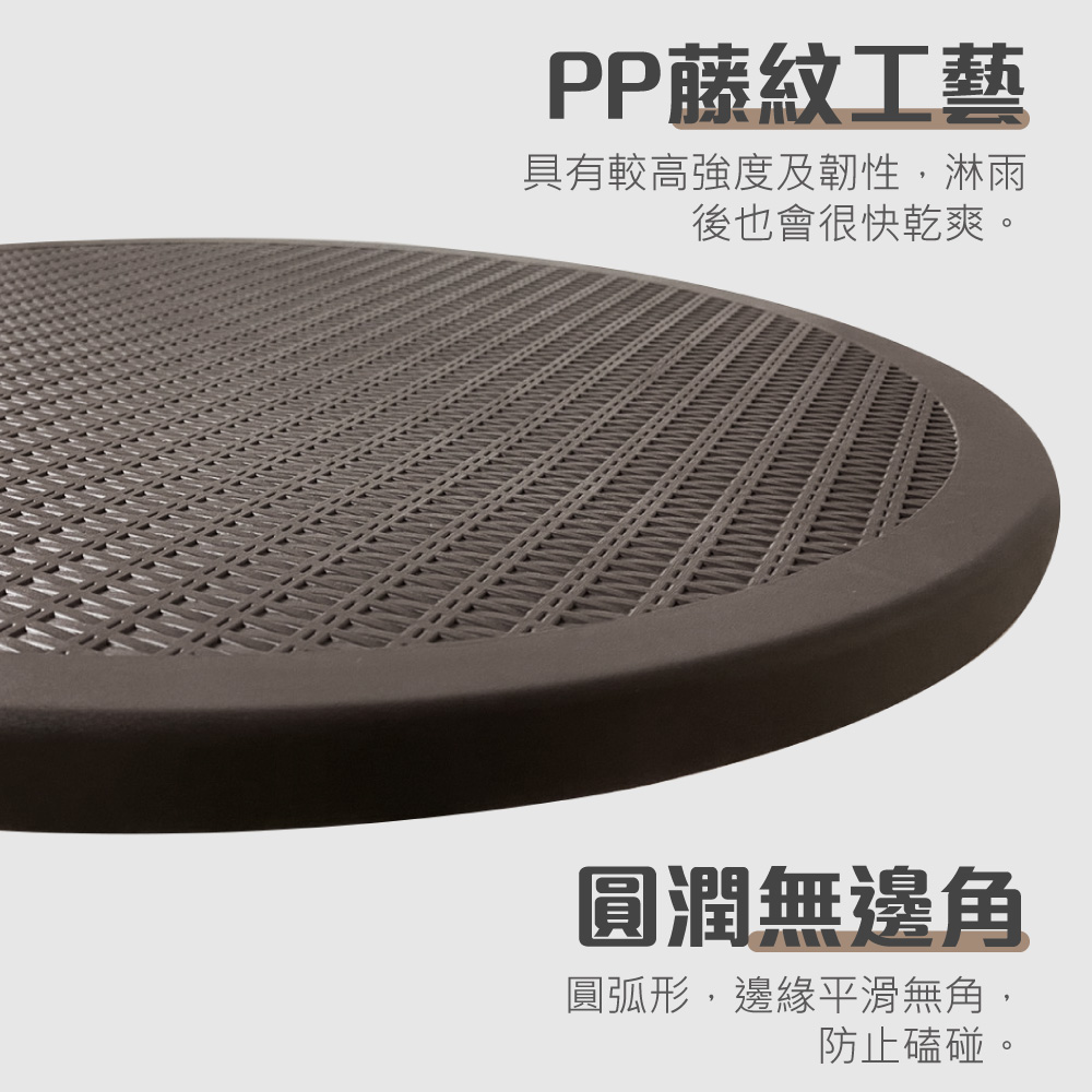 Outdoor leisure round table 60 cm, , large