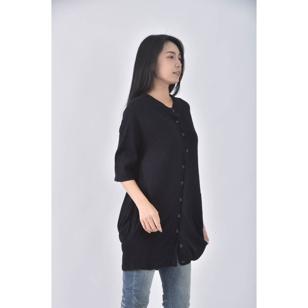 (L) sportmax排扣黑色外套二手衣, , large