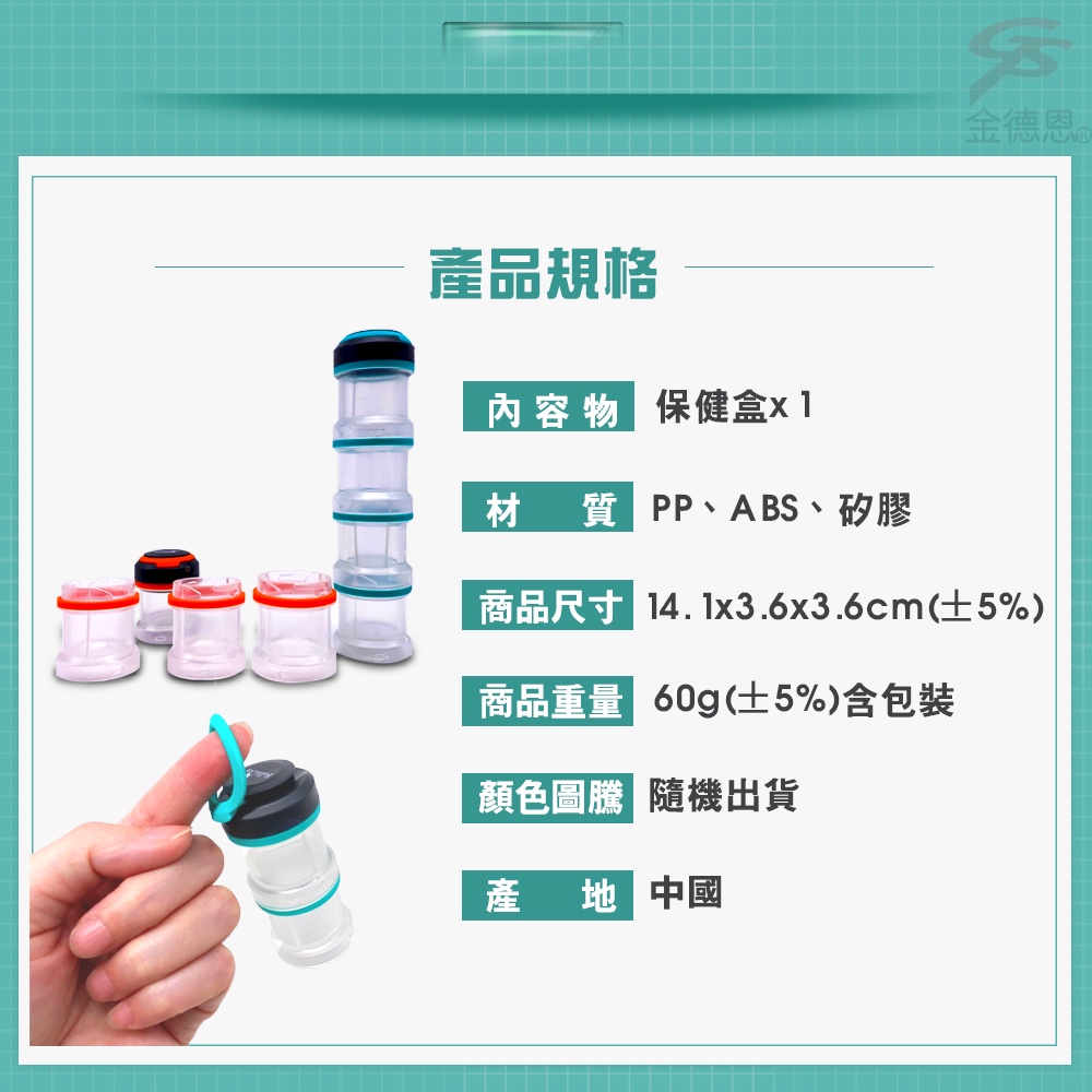 GS MALL 可拆式四格透明收納藥盒 四格藥盒 圓筒藥盒 透明藥盒 保健藥盒 收納藥盒 藥盒 隨身藥盒 可拆藥盒, , large