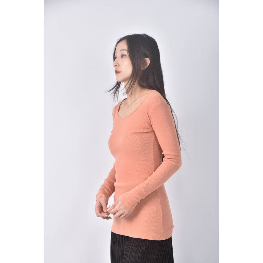 (S) 【又又私服】lulu s素面橘色長袖上衣二手衣, , large