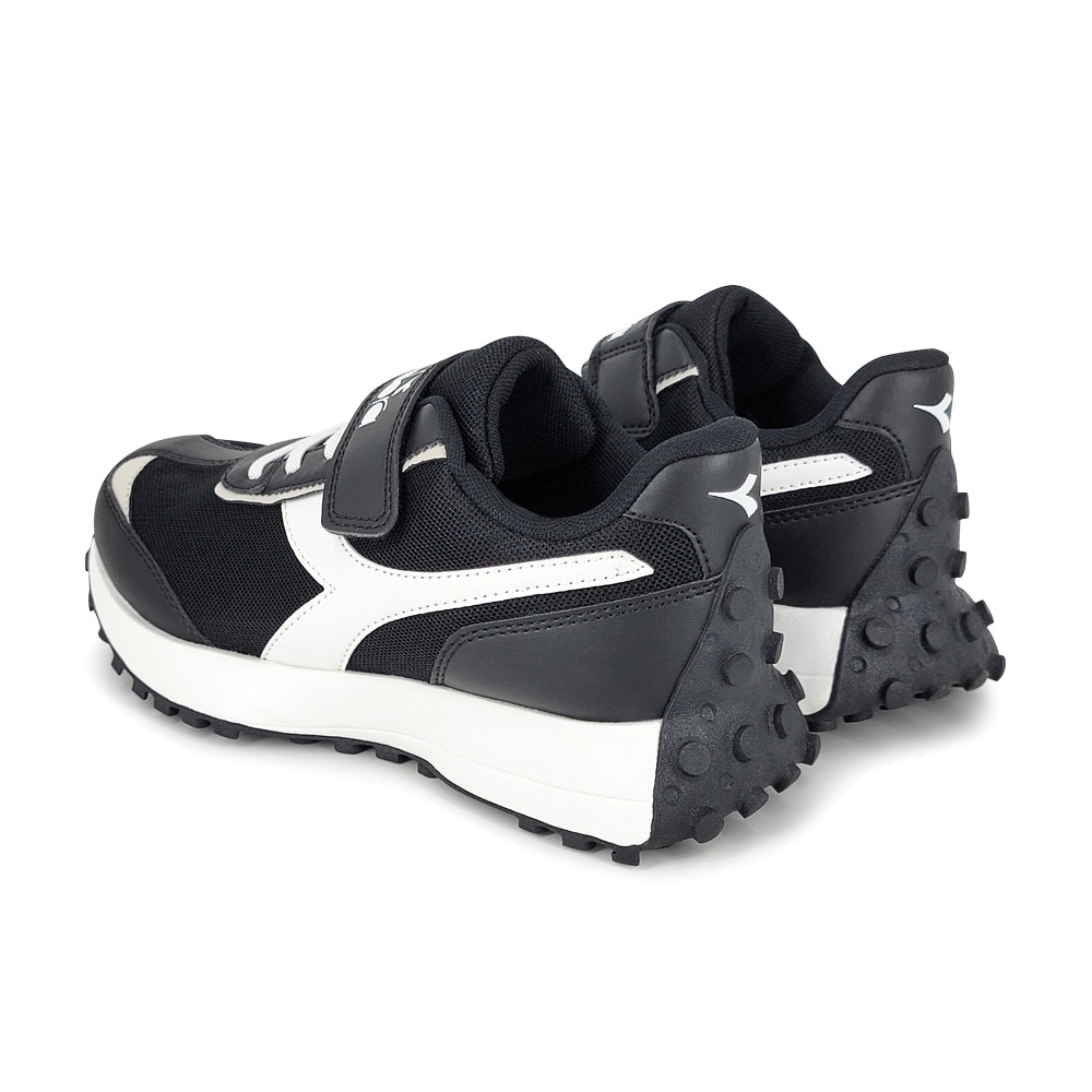 DIADORA迪亞多那 大童經典復古鞋 童運動鞋 童鞋 拼接 寬楦 輕量 透氣 保護後跟 吸震 緩衝 足弓支撐 黑 卡其, , large