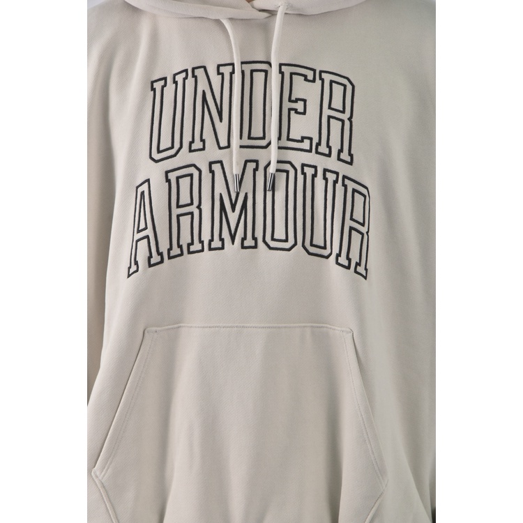(L) 【范姜彥豐私服】under armour男裝棉質文字灰色長袖上衣二手衣, , large