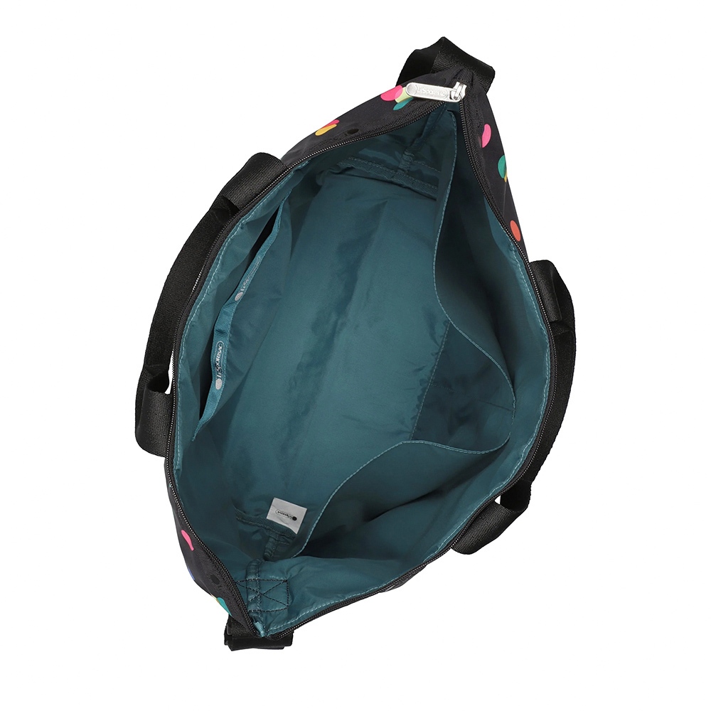 |快速出貨|Lesportsac Deluxe Easy Carry Tote 手提肩背兩用托特包/ 圓點漂浮氣球 黑色, , large