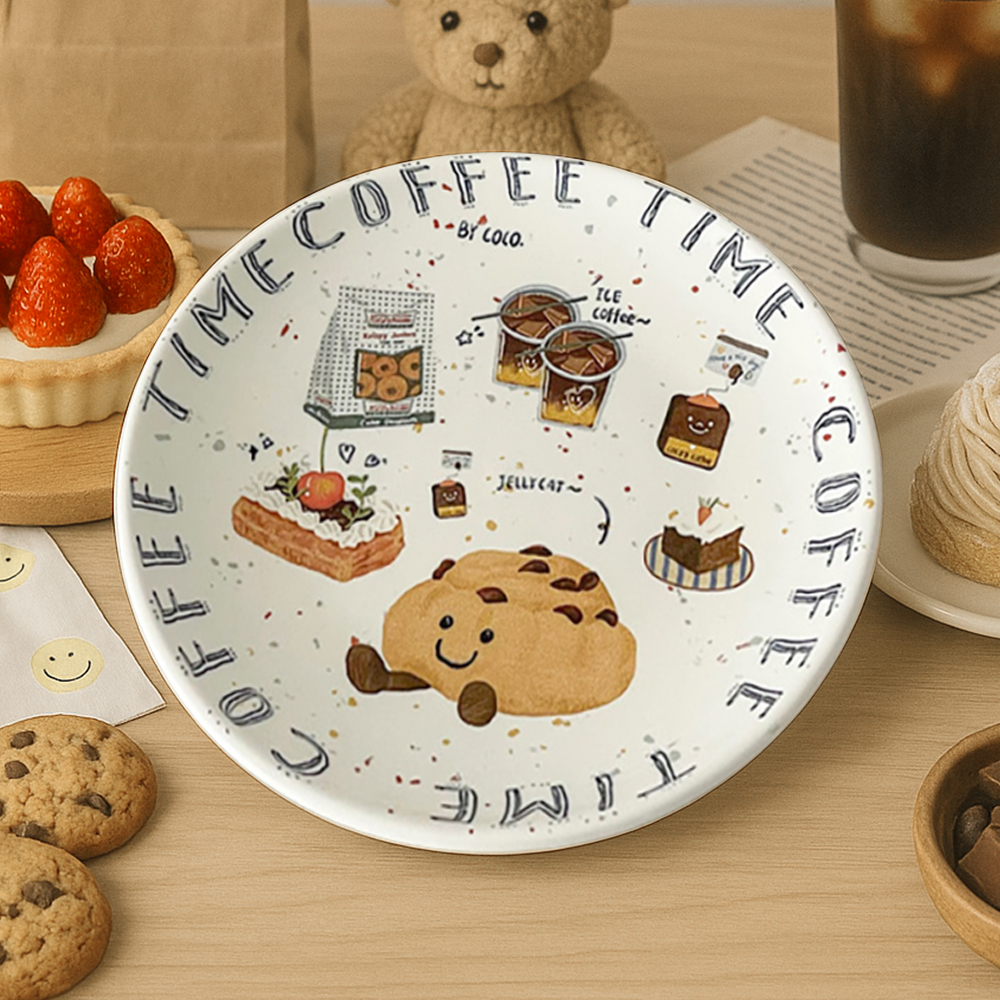 Coffee Time Ceramic Plates, , large