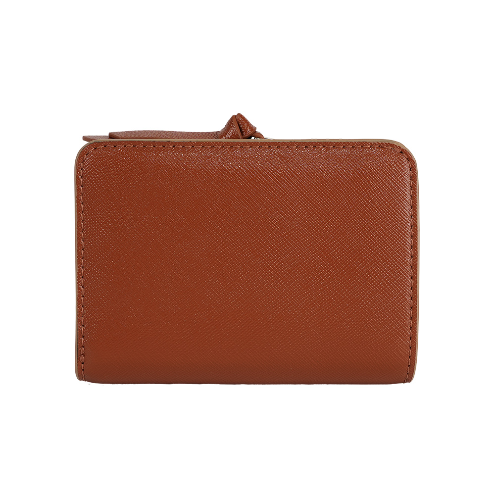 MARC  JACOBS The Snapshot 防刮皮革暗釦二折撞色短夾(亮黃色), , large