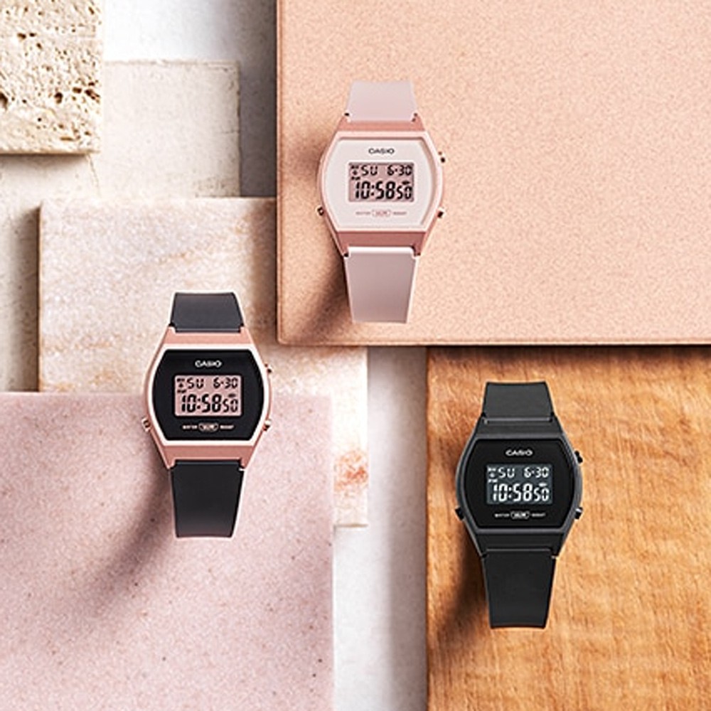 CASIO 卡西歐 運動休閒風復古電子錶 LW-204-1B, , large