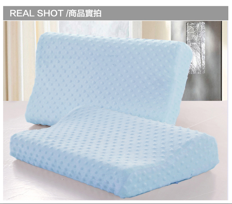 Magic Bean Zero Pressure Memory Foam Pillow (Blue), , large