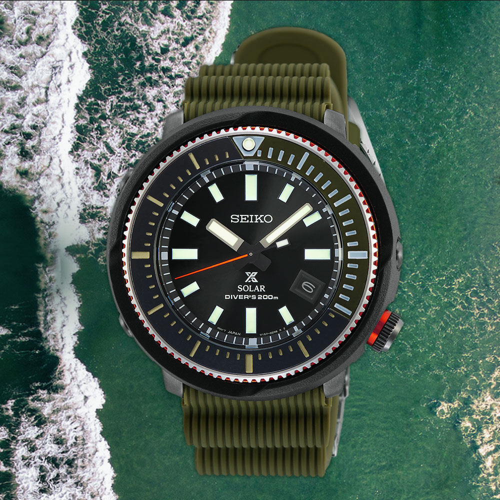SEIKO 精工 PROSPEX 鮪魚罐頭太陽能潛水手錶 V157-0DE0G(SNE547P1), , large