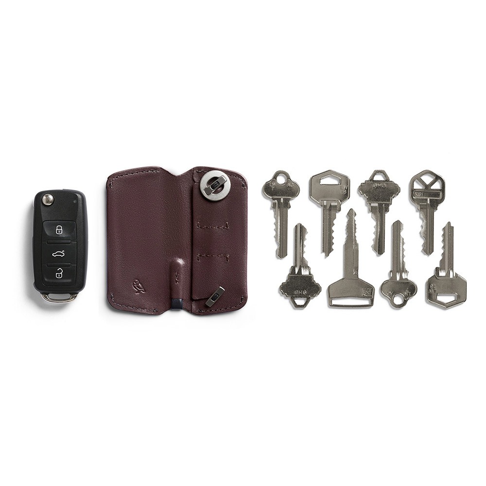 Bellroy 鑰匙包 鑰匙圈 優質皮革材質(深梅子色), , large