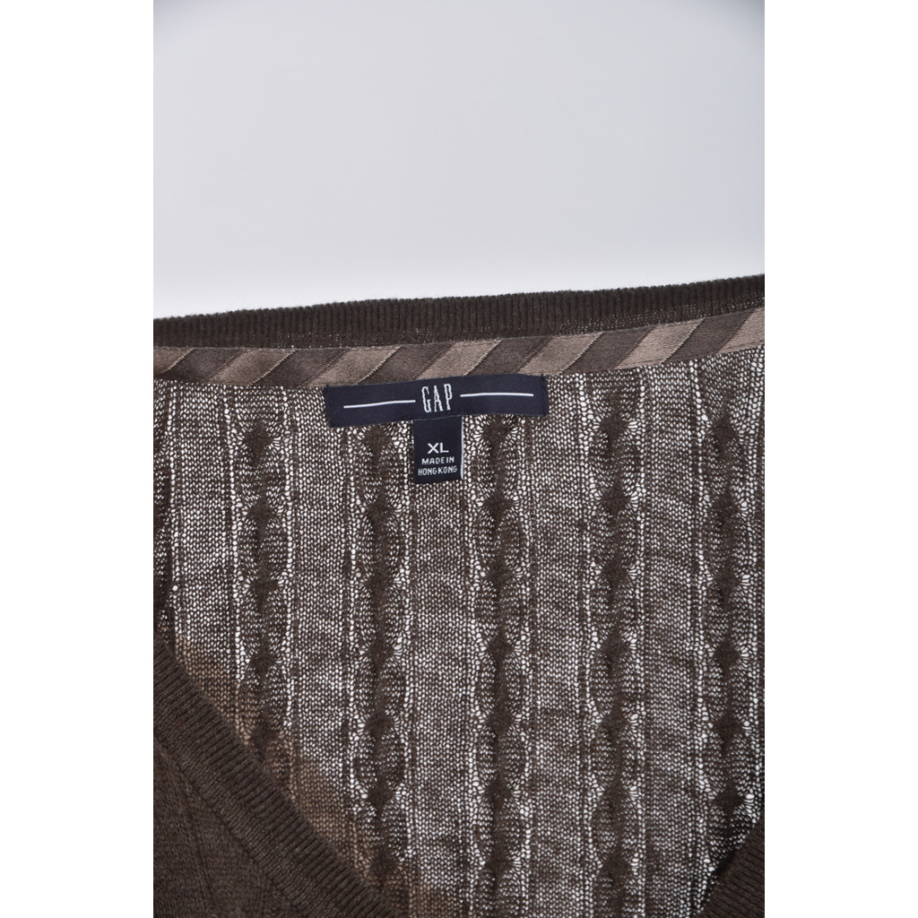 (XL) gap棉質開衫棕色外套二手衣, , large