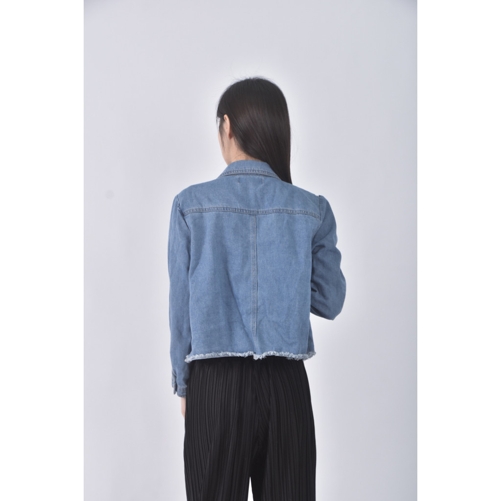 (S) tokyo fashion丹寧牛仔質感羊毛羊毛藍色外套二手衣, , large