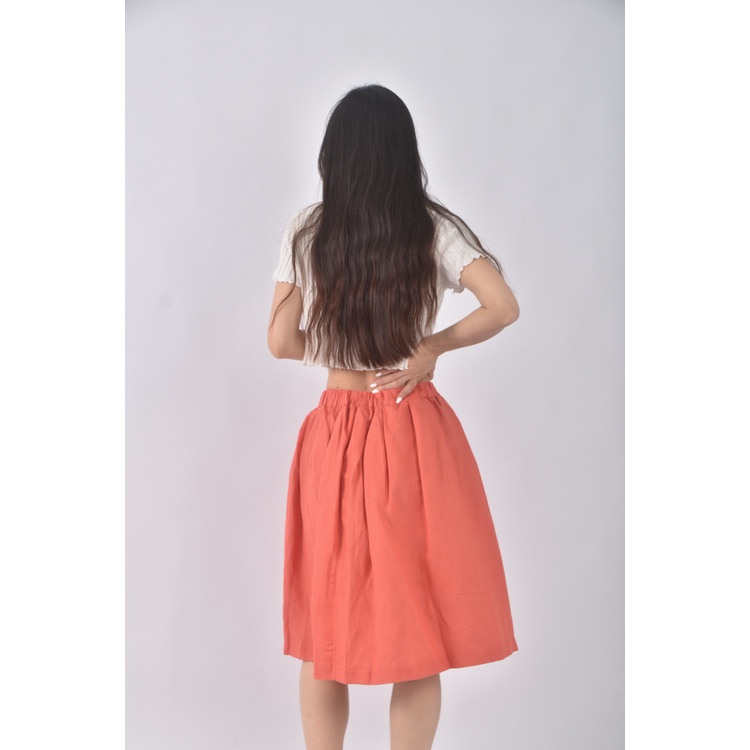 (M) je chichi素面橘色短裙二手衣, , large