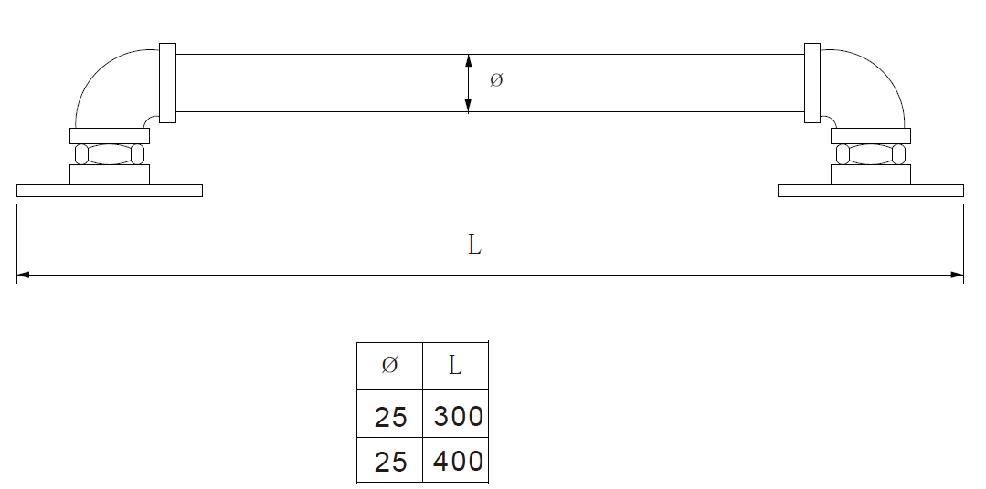 【協進五金】水管把手(底座法蘭片)烤漆黑, , large