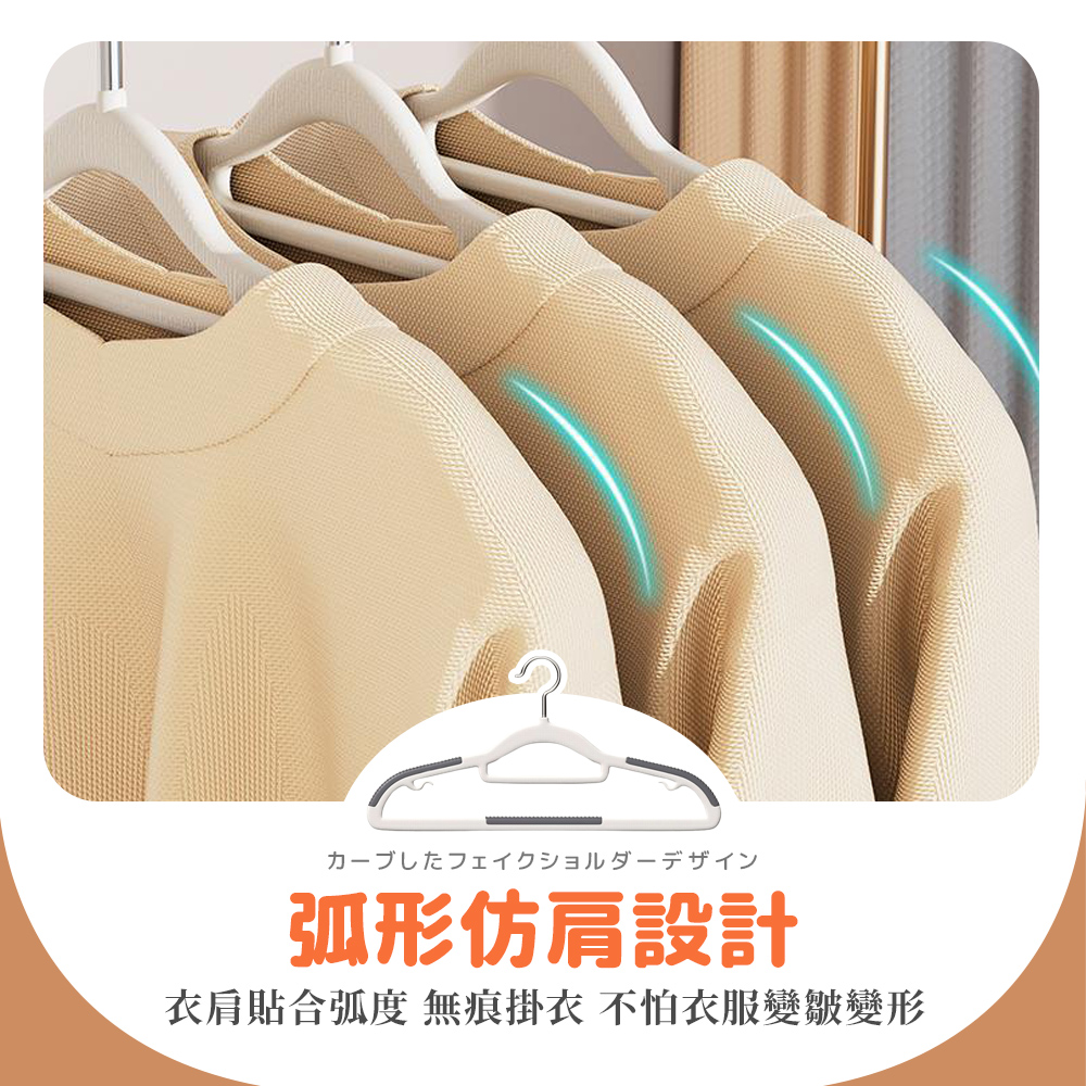 [夢巴黎] 日系多功能防滑衣架 10入組, , large