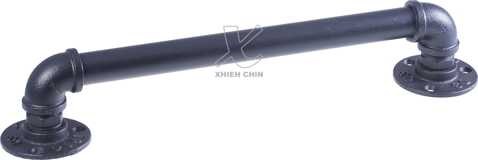 【協進五金】水管把手(底座法蘭片)烤漆黑, , large