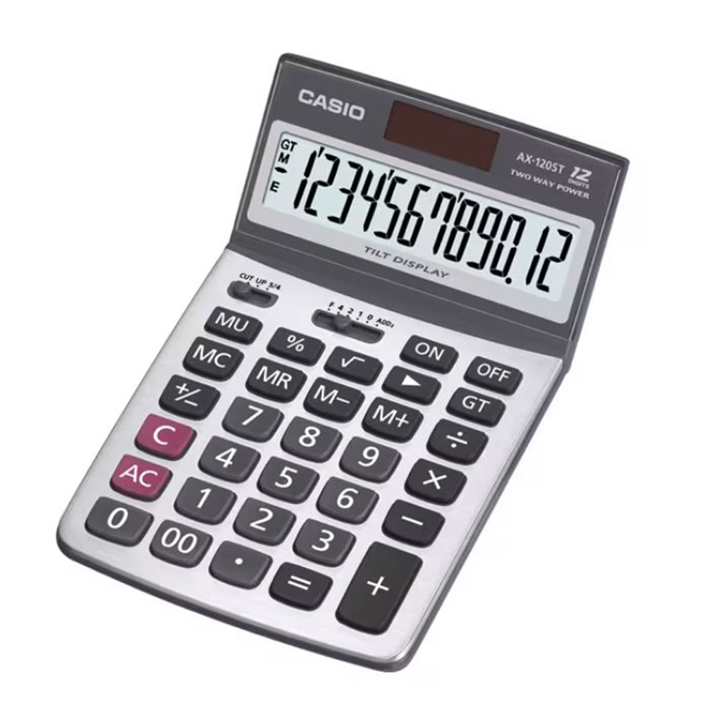 【龍品文創】CASIO AX-120 12位可抬頭計算機, , large