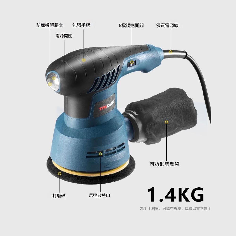 8-hole/110V round sander (randomly selected), , large