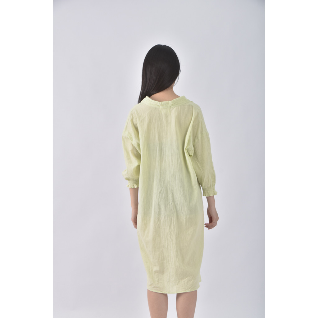 (S) 【金莎私服】live love cotton質感棉質純棉綠色洋裝二手衣, , large