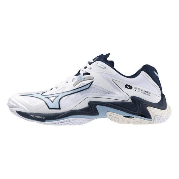 Mizuno Wave Lightning Z8 男 排球鞋 訓練 包覆 止滑 緩震 白 深藍 [V1GA240053]