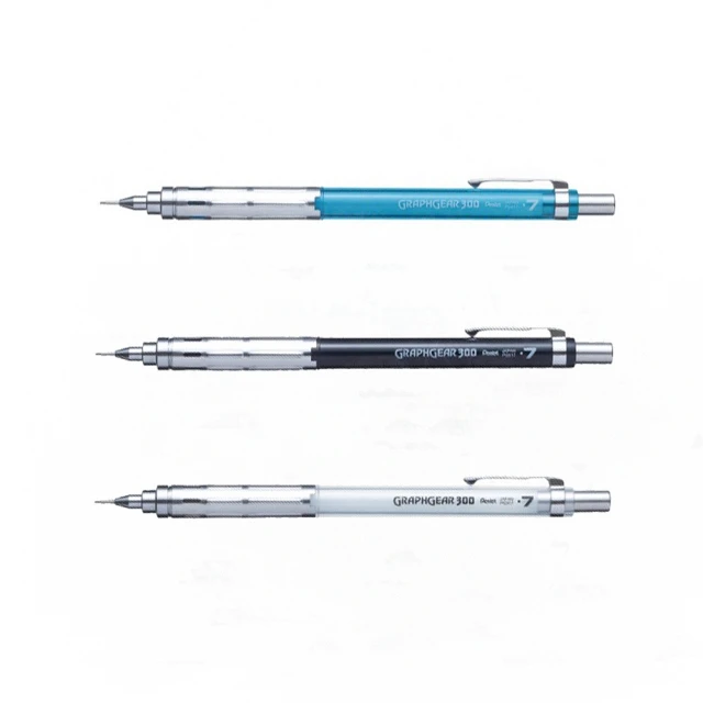 【 Pentel 飛龍 】GRAPHGEAR 300 製圖鉛筆 0.7mm /支 XPG317(筆桿顏色隨機出貨), , large