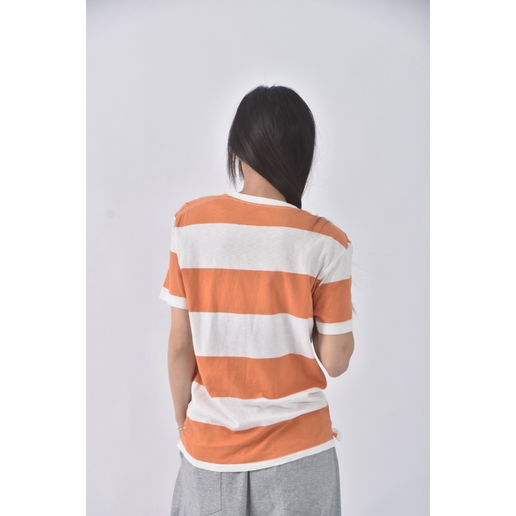 (S) uniqlo質感棉質純棉橘色短袖上衣二手衣, , large