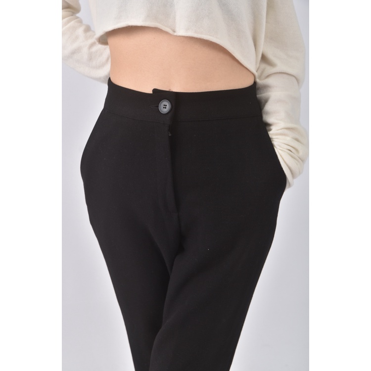 (S) ran 2高腰質感黑色長褲二手衣, , large