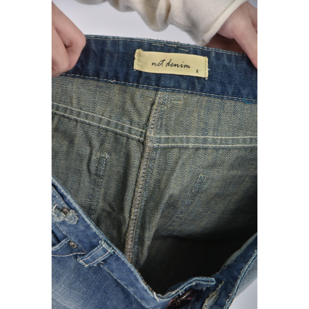 (2XL) net丹寧牛仔棉質純棉藍色短裙二手衣, , large