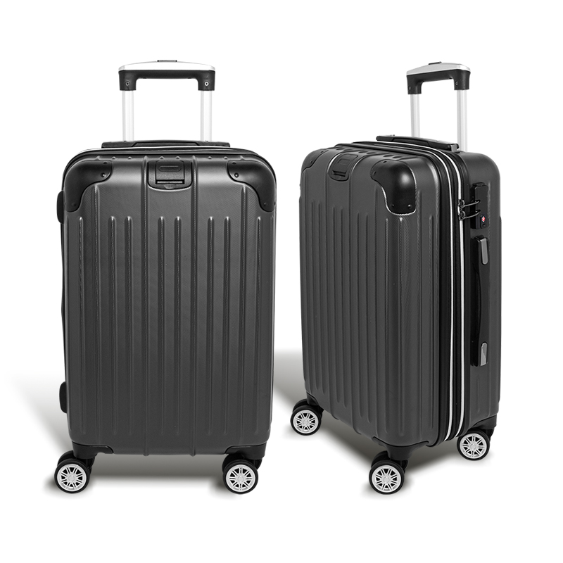 【Alldma鷗德馬】28吋繽紛玩色拉鏈行李箱S3-鋼鐵灰(贈B2束帶), , large