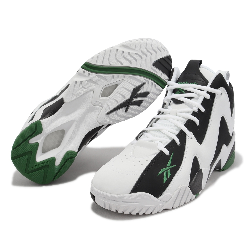 REEBOK HURRIKAZE II 復古籃球鞋 運動鞋 聯名款 白黑綠 100033879 【樂買網】US13, , large