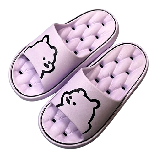 [e shoe store] Jiajia drainage slippers bathroom slippers green 23.5CM, , large