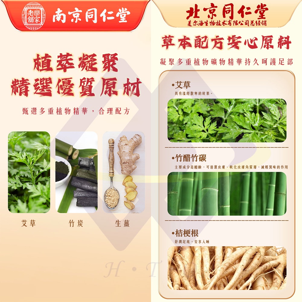 【禾統】南京同仁堂生薑艾草足貼／50 片/盒／1盒(生薑艾草 艾草竹醋 足貼 北京同仁堂 南京同仁堂 足部貼布 足底貼布), , large