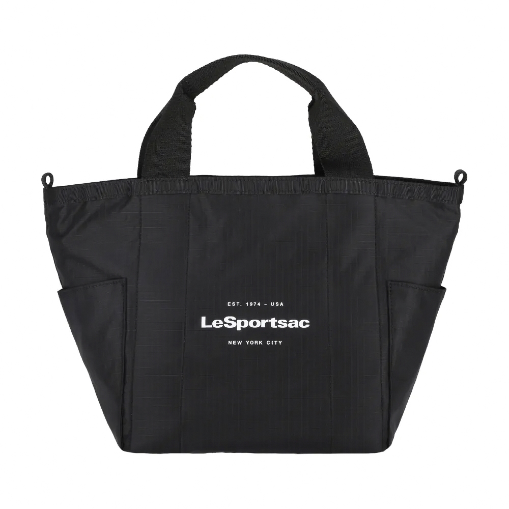 |快速出貨|Lesportsac Small Reversible Pocket Tote 小型雙面托特包 送禮-永恆黑, , large