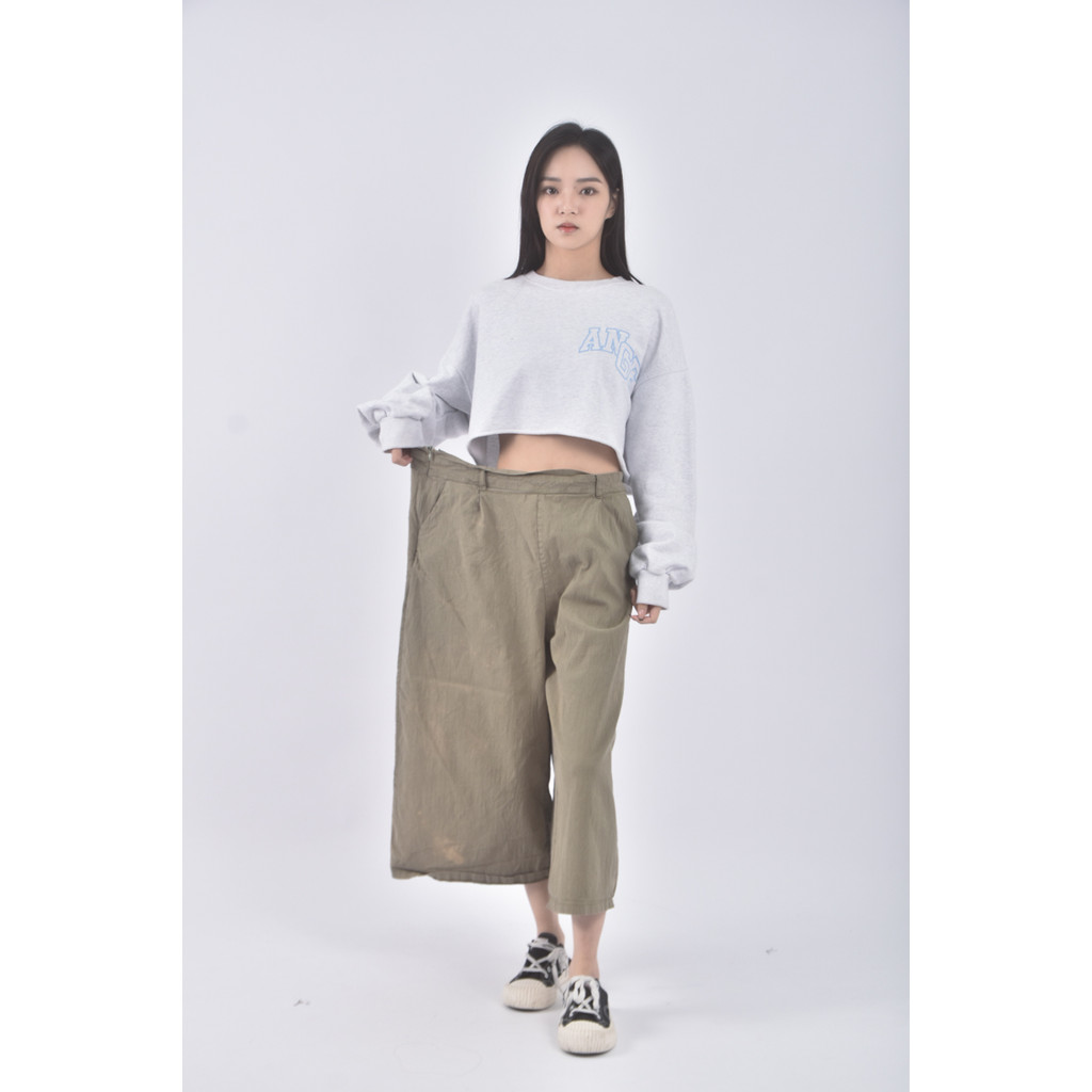 (4XL（含）以上) poly lulu高腰綠色長褲二手衣, , large