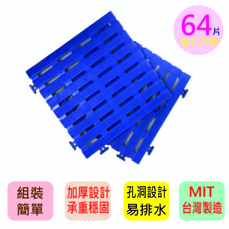 PMU PE PLASTIC MAT, 藍色, large