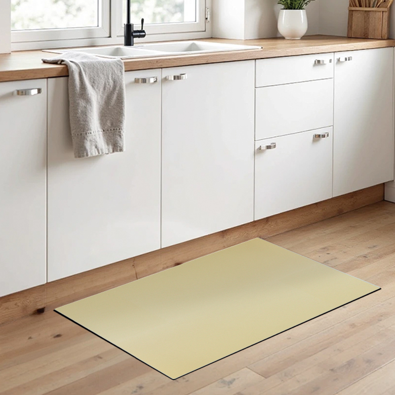 【Monster】 QQ Extra-Thick Oil-Resistant & Anti-Stain Kitchen Mat (80x50cm) – Milk Tea, , large