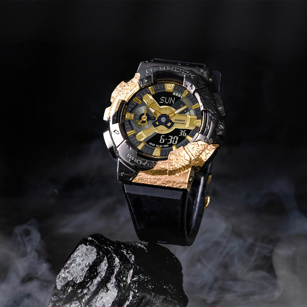 CASIO 卡西歐 G-SHOCK 40 週年探險家之石系列 雙顯手錶 GM-114GEM-1A9, , large
