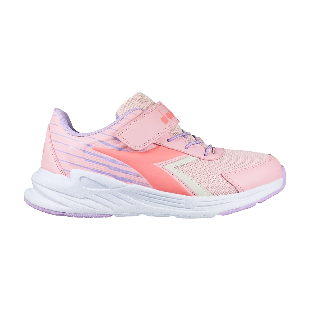 DIADORA迪亞多那 輕量大童慢跑鞋 童運動鞋 童鞋 寬楦 透氣 保護後跟 吸震 減壓 彈性 健康鞋墊 止滑 黑 粉, , large