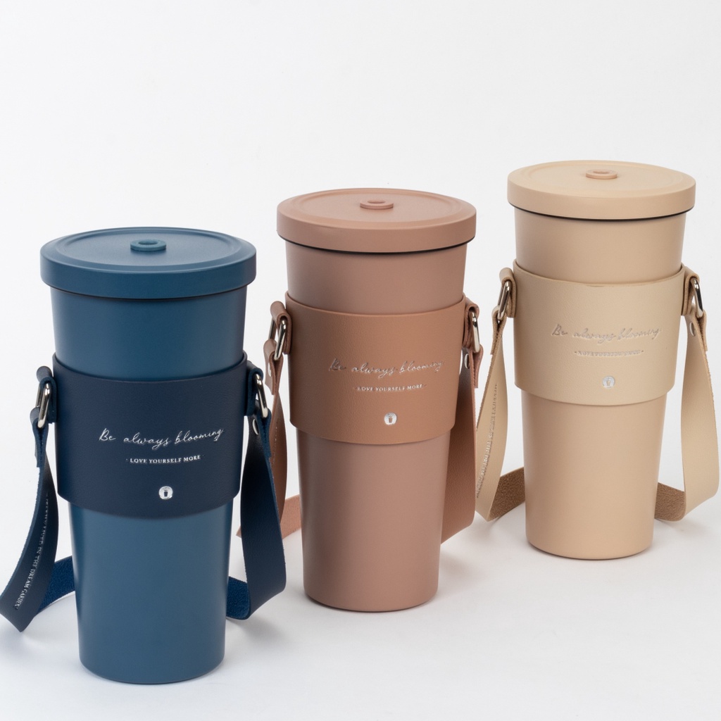 Dream Garden Leather Cup Sleeve, , large