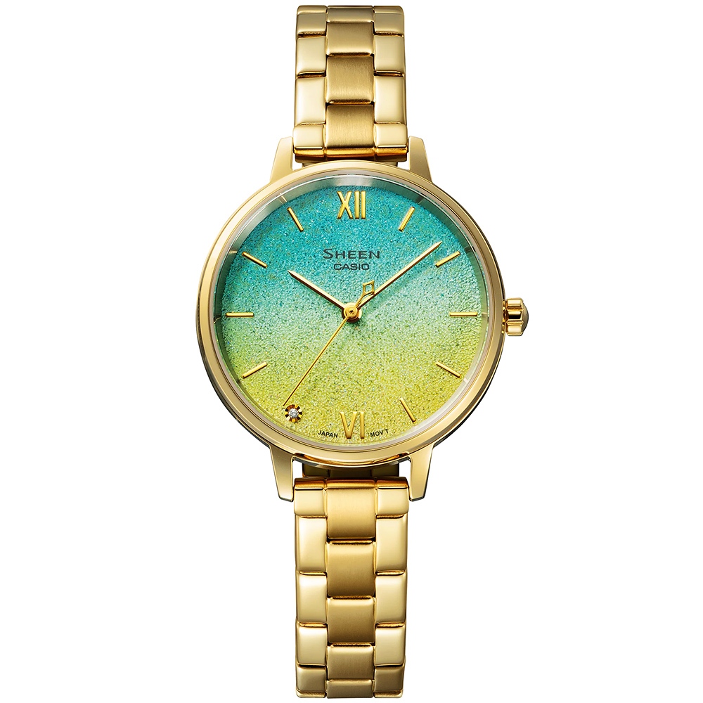 CASIO 卡西歐 SHEEN 優雅漸層石英女錶 SHE-4548G-2A, , large
