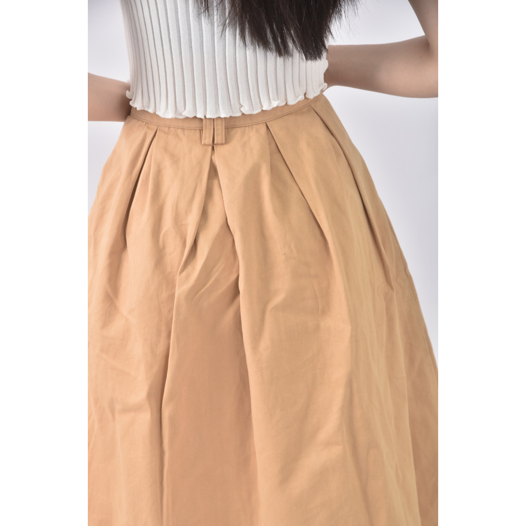 (L) american bluedeer卡其棕色長裙二手衣, , large