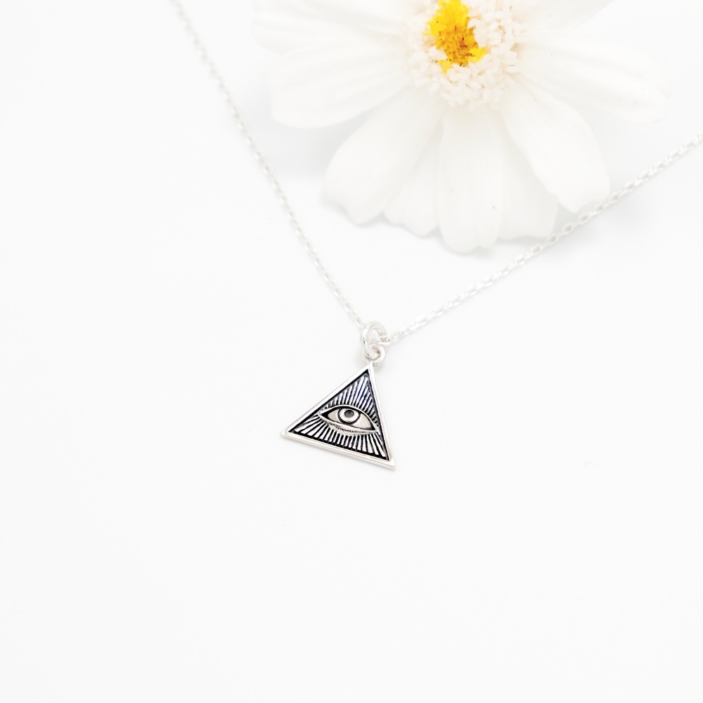 【Angel & Me】上帝之眼 925 純銀項鍊 全視之眼 上帝 神聖 禮物, , large