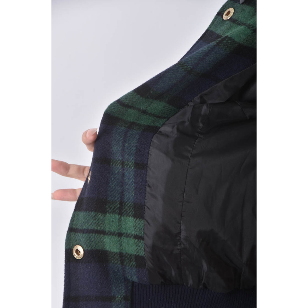 (S) k sport格紋綠色外套二手衣, , large