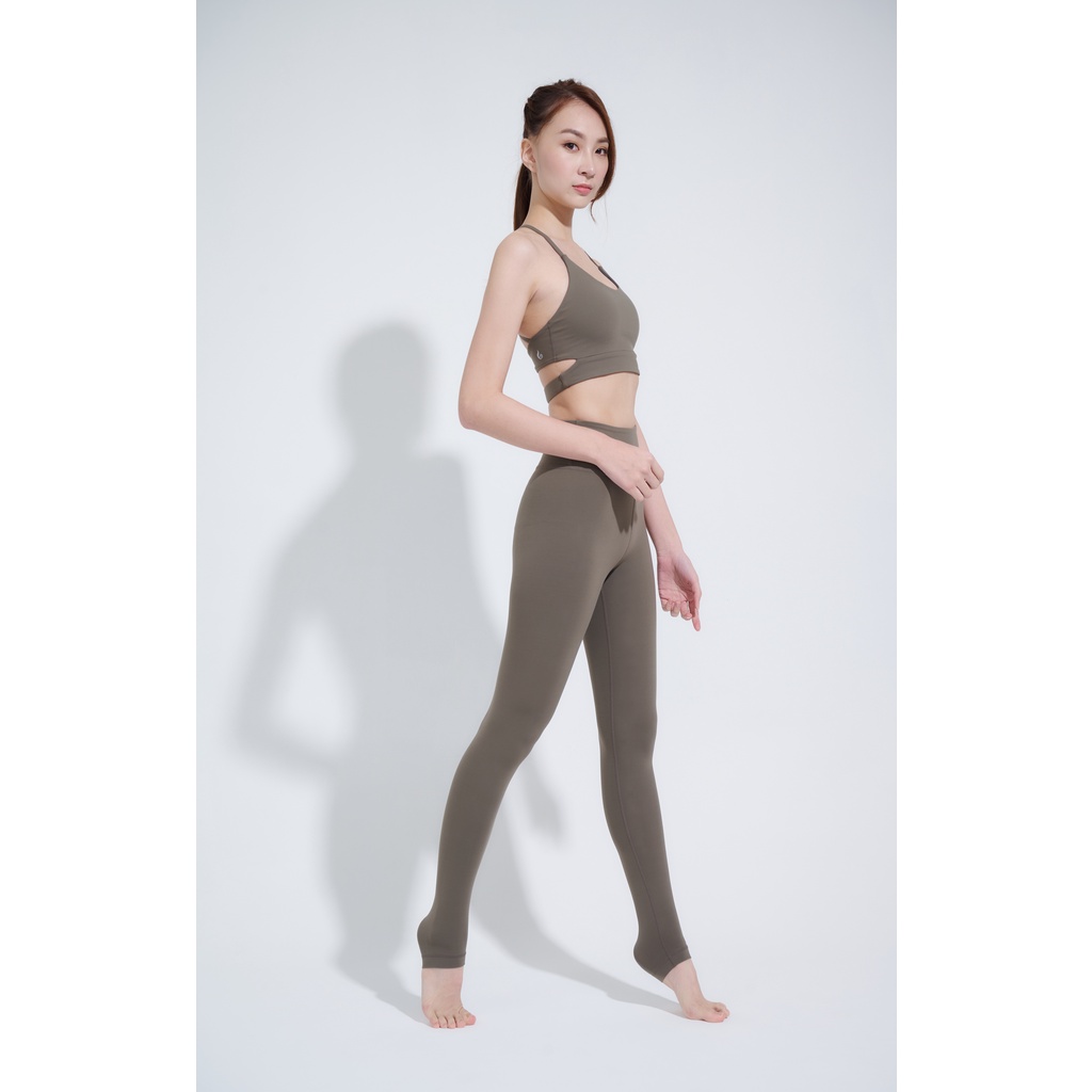 YOGA FLOW Aurora Bra 後背挖洞短版上衣 - 蜜茶棕 Bark, , large