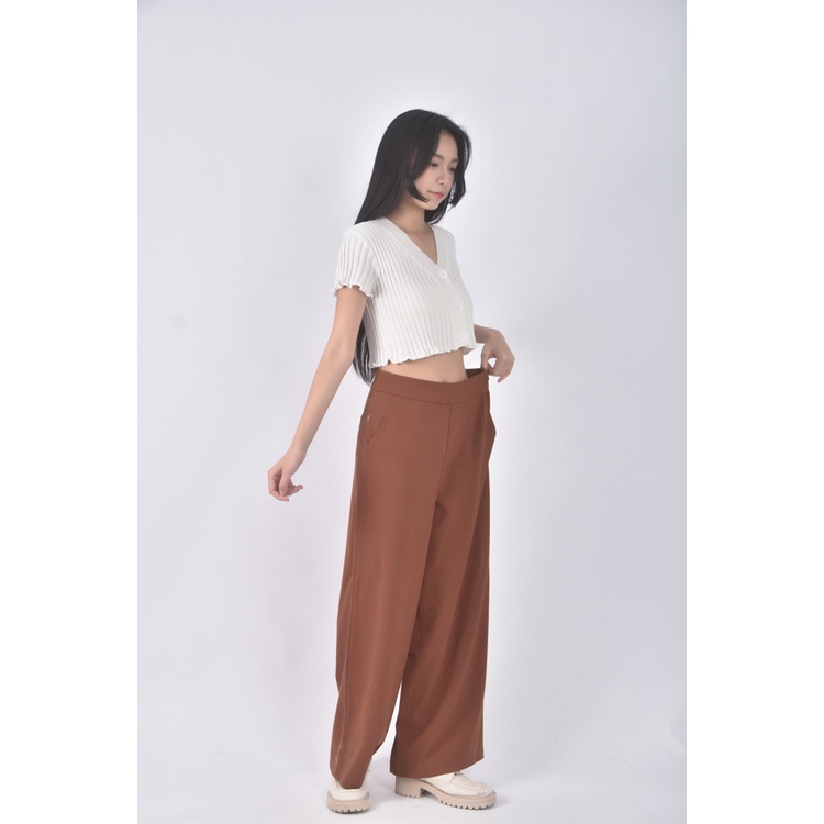 (L) so nice高腰質感橘色長褲二手衣, , large