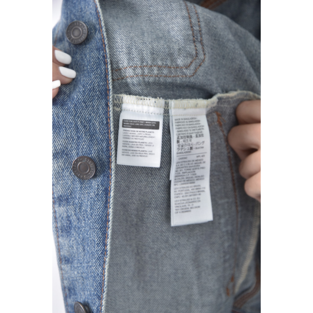 (L) levis丹寧牛仔質感藍色外套二手衣, , large