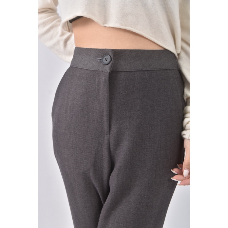 (S) ran 2高腰質感灰色長褲二手衣, , large